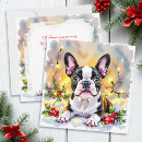 Search for boston terrier christmas cards Watercolor