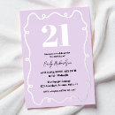 Search for purple 21st birthday invitations Simple