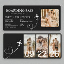 Search for abroad wedding invitations Boarding pass