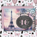 Search for night in paris sweet 16 invitations French