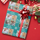 Search for teal christmas wrapping paper Modern holiday