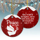 Search for peace on earth ornaments Bible verse