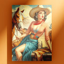 Search for vintage cowgirl postcards Pinup
