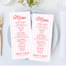 Search for pink menus Rehearsal dinner