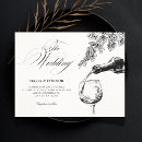 Search for wine glass invitations Black and white