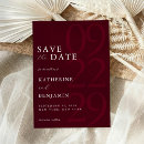 Search for burgundy save the dates Typography