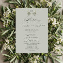 Search for monogram wedding programs Sage green