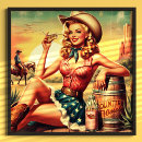 Search for retro cowgirl posters Country