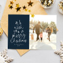 Search for navy blue christmas cards Typography