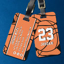 Search for basketball luggage tags Orange