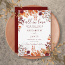 Search for fall leaves save the dates Floral