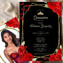 Search for red black quinceanera invitations Elegant classy