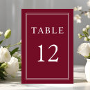 Search for burgundy table cards Typography