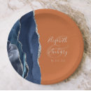 Search for navy blue and orange plates Modern