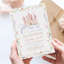 Search for princess 1st birthday invitations Castle