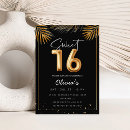 Search for golden sixteenth birthday Black and gold