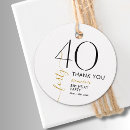 Search for 40th birthday favor tags Stylish