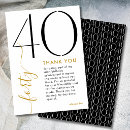 Search for 40th birthday thank you cards Thanks