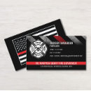 Search for firefighter business cards Fire department