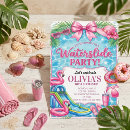 Search for pink pool party invitations Flamingo