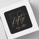 Search for 50th birthday stickers Black gold
