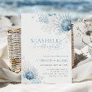 Search for seashell bridal shower invitations Watercolor seashells