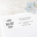 Search for wedding return address labels Modern