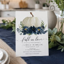 Search for navy bridal shower invitations Fall in love