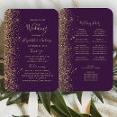 Search for purple and gold wedding programs Elegant