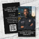 Search for private security business cards Black and white