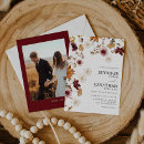 Search for burgundy wedding invitations Fall floral