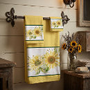 Search for yellow sunflower bathroom accessories Watercolor