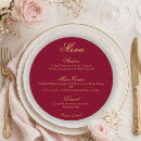 Search for red and gold wedding menus Burgundy