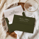Search for olive green wedding envelopes Simple
