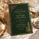 Search for emerald and gold wedding invitations Couple