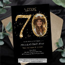 Search for surprise 70th birthday invitations Glitter