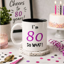 Search for 80th birthday mugs 80 years old
