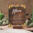 Search for sunflower numbers table cards Sunflowers