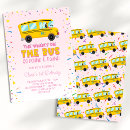 Search for wheels on the bus invitations Party