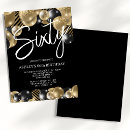 Search for gold 60th birthday invitations Script typography
