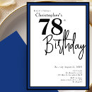 Search for 78th birthday invitations Elegant