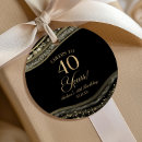 Search for 40th birthday favor tags Cheers to 40 years