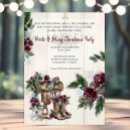 Search for country western christmas invitations Watercolor