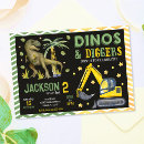 Search for digger birthday invitations Boy
