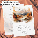 Search for rustic mountain wedding invitations Watercolor