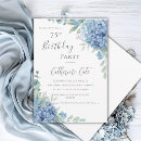 Search for blue 75th birthday invitations Watercolor