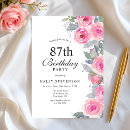 Search for 87th birthday invitations Elegant