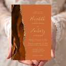 Search for burnt orange gold wedding invitations Agate