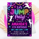 Search for jump party invitations Indoor trampoline park party