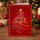 Search for simple messages christmas cards Red